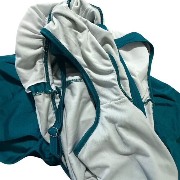 BloomChic Women's Plus Size 22W Teal Swimdress Tummy Control Skirted - Picture 5 of 8